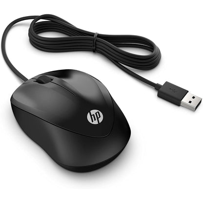 267389 - HP 1000 Maus me Tel, 1200 DPI, 2 Butona, Kabllo 1.5 m, Lidhje USB, i Zi