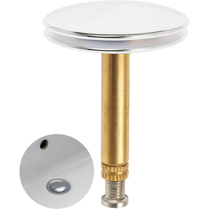 257616 - TAPË PËR VASKË PREJ BRONZI, 1 pako, kon valvule Ø 72 mm, krom me shkëlqim të lartë, e përputhshme me pajisje kulluese Viega Rotaplex, Hansgrohe, Grohe, kunj ekscentrik 34-52 mm