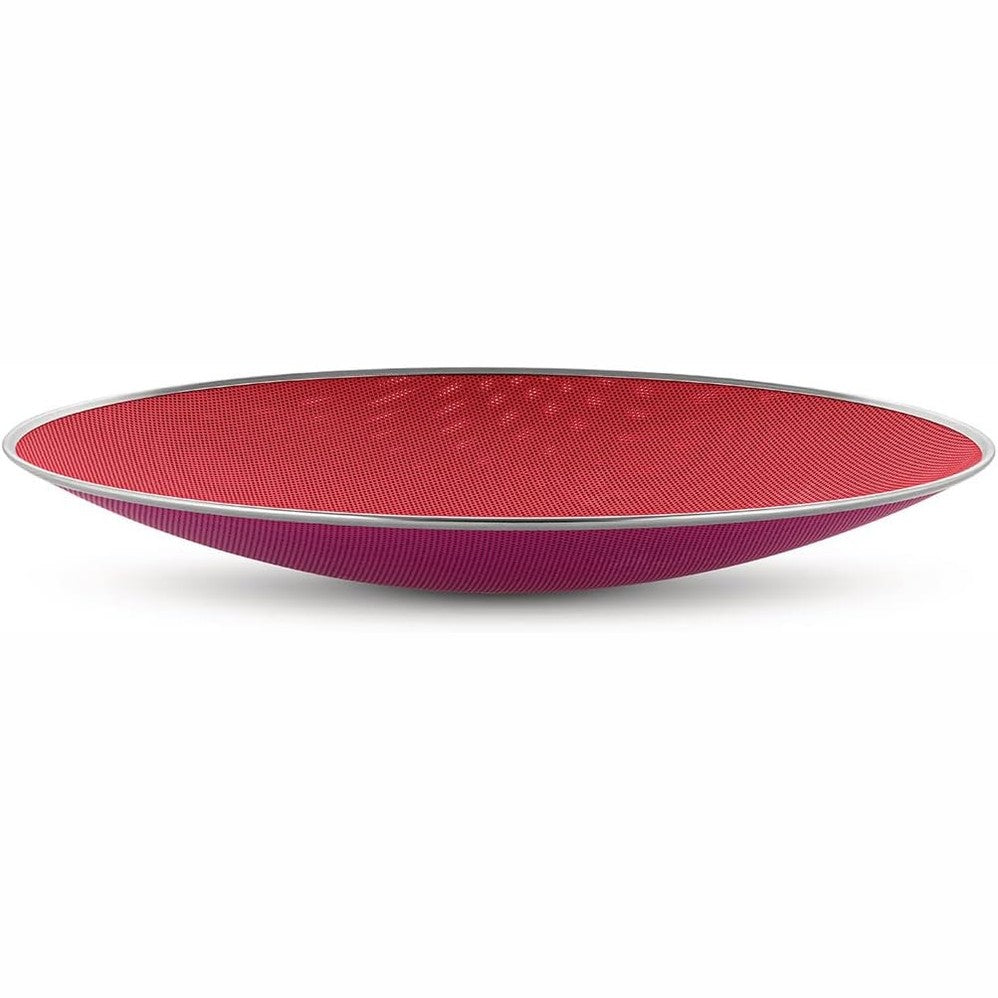 255077 - ALESSI Cohncave SC01/33, qendër dekorative me dizajn të hapur, çelik me ngjyrë me rrëshirë epoksi, Ø 33cm, e kuqe dhe vjollcë