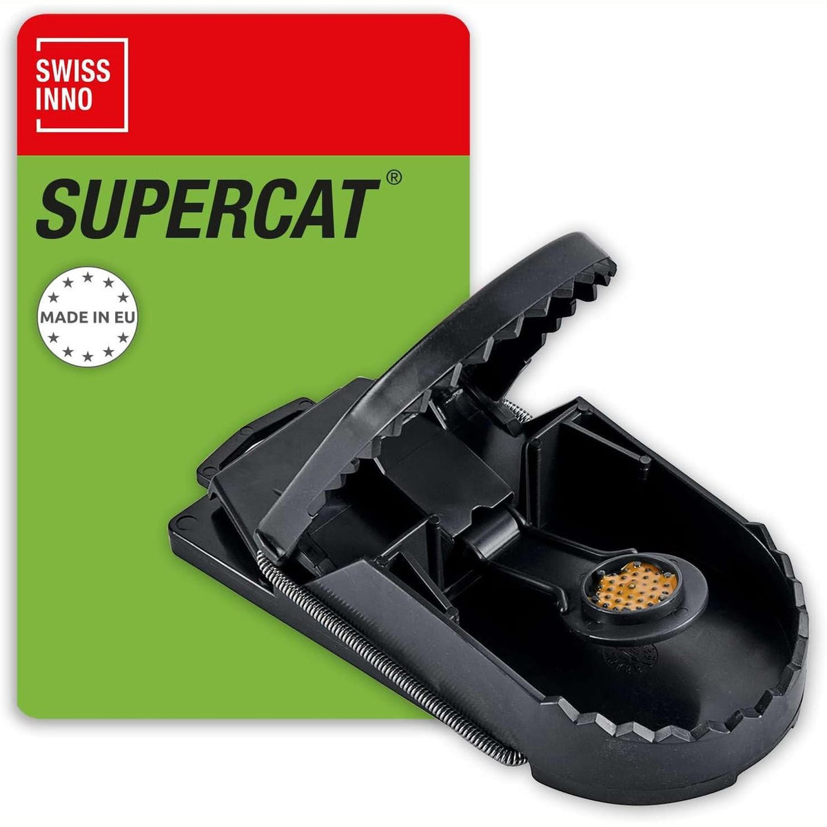 335170 - SWISSINNO Kurth për minj SuperCat me Karrem – Shumë i Fortë, i Ripërdorshëm me Atraksion Gjalpi Kikiriku – Higjenik dhe Gati për Përdorim - 1 Kurth