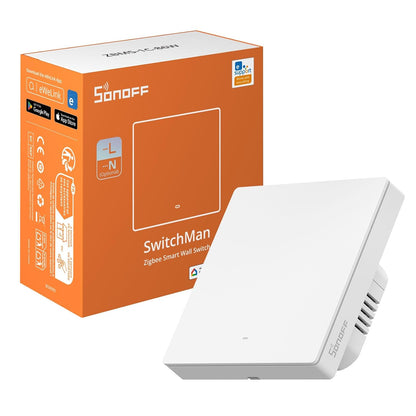 313773 - SONOFF Ndërprerës Muri me Rele Zigbee ZBM5, Tipi 86, 1 Kanal, me ose pa neutral, telekomandë përmes aplikacionit