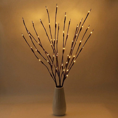 241821 - RUUTCASY Drita Dege LED, Bateri, 20 LED, 5 Shufra të Lakueshme, 63.5 cm, Dekor Modern (2 copë)