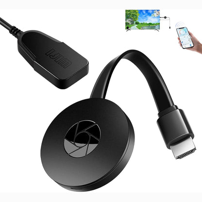 320273 - CHROMCAST Pajisje Chromecast për TV, Wi-Fi pa tel, Përshtatës për ekran, Transmetim 4K, Mbështet Android/IOS/Windows/Mac/Projektor