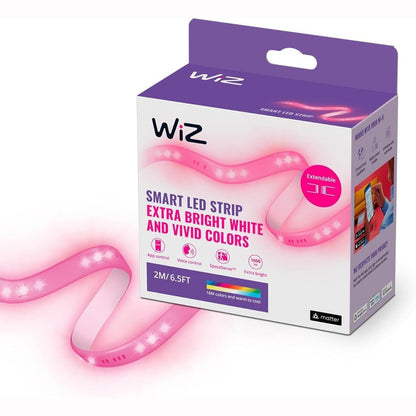 250296 - WIZ Set fillestar për shirita drite 2m (1,600 lm) - 16 milionë ngjyra, kontroll inteligjent përmes Wi-Fi