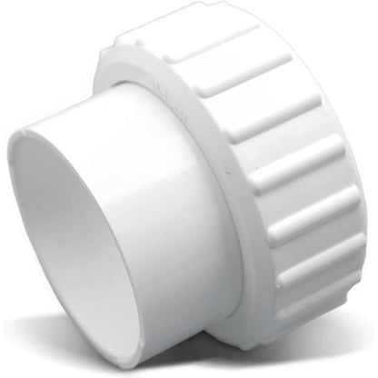314968 - AQUADE Fiksues i drejtë me vidë 50 mm me dado bashkimi për pompë në ngrohës hidromasazhi – lidhje PVC 1.5" (63 mm), prizë fundore 50 mm, i përshtatshëm për sisteme UV, pompa dhe ventilatorë