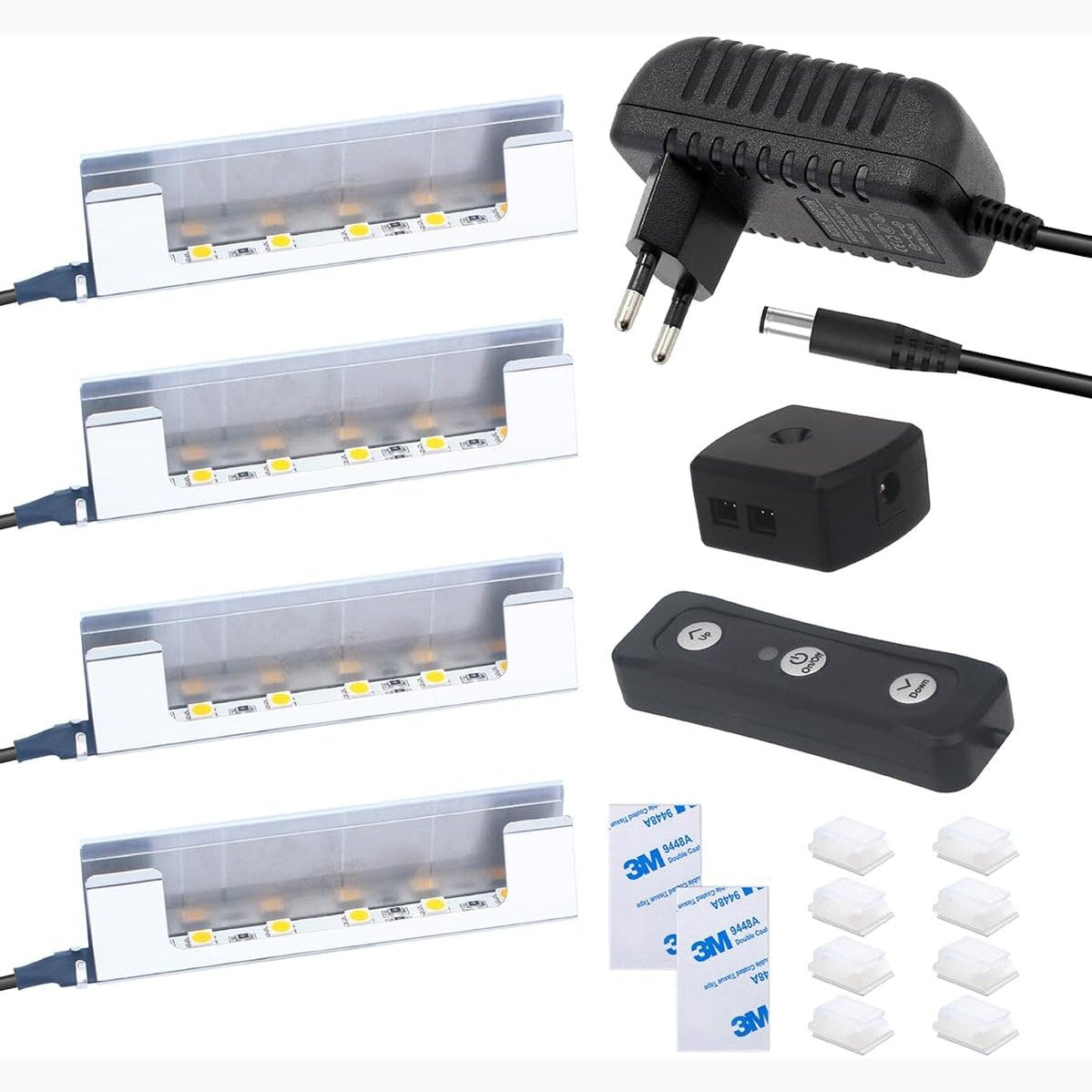 241260 - OASHISU Ndriçim për Vitrina, Set me 4 pjesë, 6 * 5050SMD, Ndriçim LED të Bardhë të Ngrohtë, 12V