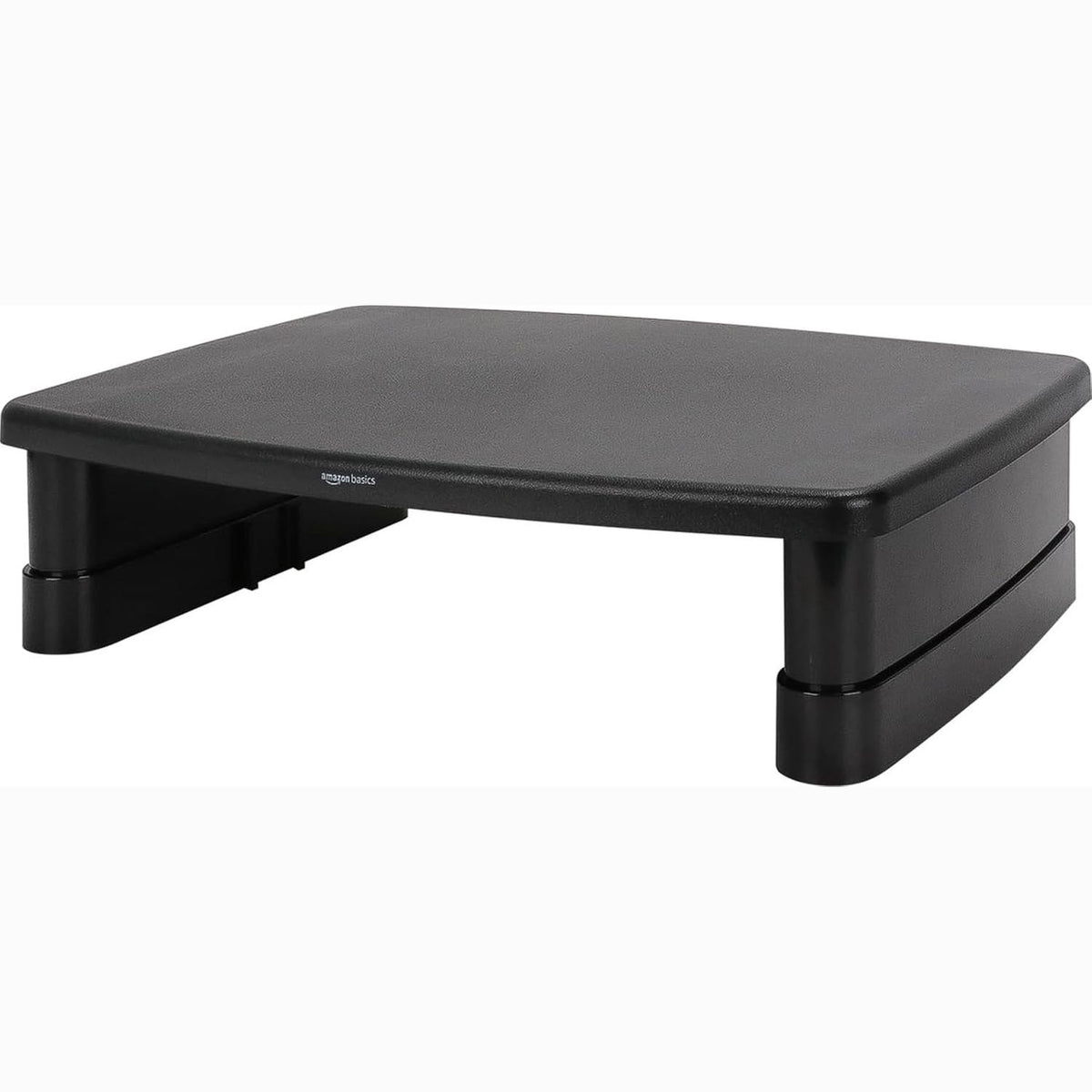 295340 - AMAZON BASICS Mbështetëse drejtkëndëshe e rregullueshme për monitor kompjuteri tavoline, e zezë, e përshtatshme për monitorë dhe laptopë deri në 22 paund