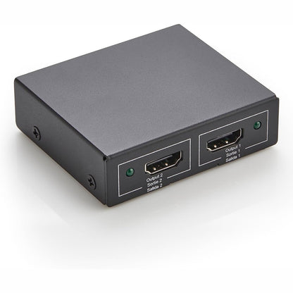 274162 - Amazon Basics Ndarës HDMI, 1 Hyrje/2 Dalje, 4K në 30Hz për 2 Monitorë, Kabllo USB/USB-A në DC 1m i Përfshirë, i Zi