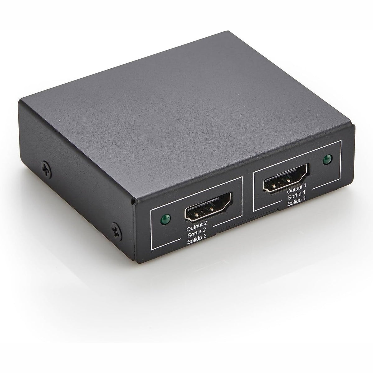 309163 - Amazon Basics Ndarës HDMI 1-In, 2-Out, 4K@30Hz për Monitorë të Dyfishtë, PC, Laptopë, DVD Player, Xbox, Roku, Chromecast, Kabllo Energjie USB, USB-A në DC 1m, Vetëm Modalitet Pasqyre, E Zezë