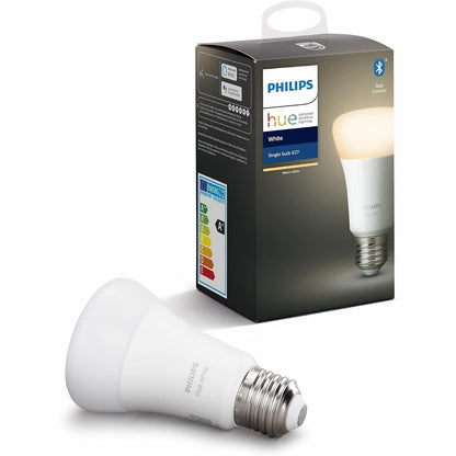 288851 - PHILIPS HUE - Llampa LED e Bardhë E27, e Errësueshme, Dritë e Bardhë e Ngrohtë, e Kontrollueshme nga Aplikacioni, E Përputhshme me Amazon Alexa