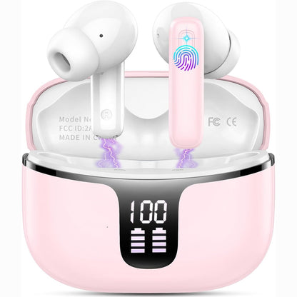 268310 - RENIMER Kufje Wireless Bluetooth 5.3 Sport In-Ear, 4 Mikrofonë, Ekran LED, Ulje Zhurme ENC