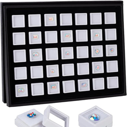 245888 - PH PANDAHALL KUTI EKSPOZUESE ME GURË TË ÇMUAR, 35 COPË, 30 MM