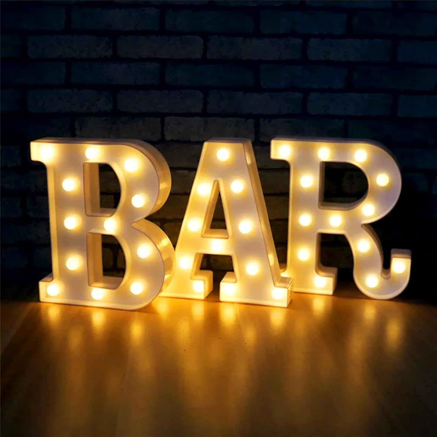 229887 - GOMETY LED Letër për Bar, Drita të Ndriçuara me Shkronja, Llambë Alfabeti me Dritë Neoni