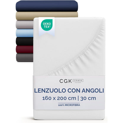 211084 - ÇARÇAF I MONTUAR OEKO-TEX 160x200cm, për Dyshekë deri në 30cm të Thellë, Mikrofibër Poliester i Krehur, Pa Rrudha, Rezistent ndaj Tkurrjes dhe Ngjyrë që nuk Ngjan, Bezhë