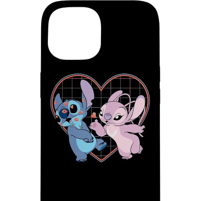 299641 - DISNEY Mbështjellëse Lilo and Stitch në formë zemre për iPhone 15