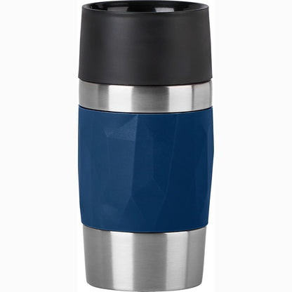256675 - EMSA N21608 Filxhan udhëtimi, termos/filxhan i izoluar prej çeliku inox, 0.3 litra, mban pijet të ngrohta për 3 orë, të ftohta për 6 orë, 100% i papërshkueshëm nga rrjedhjet, i sigurt për lavastovilje, hapje për t’u pirë 360°, blu e errët