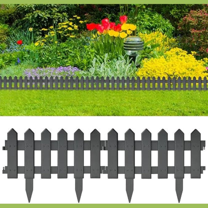 244435 - vidaXL Bordura për Kopsht (Lawn Edging) – 25 Copë, 10 m, Anthracite