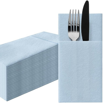 269268 - PAW PECETA PËR TAKËM AIRLAID, 1/8 E PALOSUR, 25 COPË, IDEALE PËR DASMA, PAGËZIME, KUNGIME, DITËLINDJE, XHEPA PËR PECETA PËR TAKËM, BLU E ÇELËT