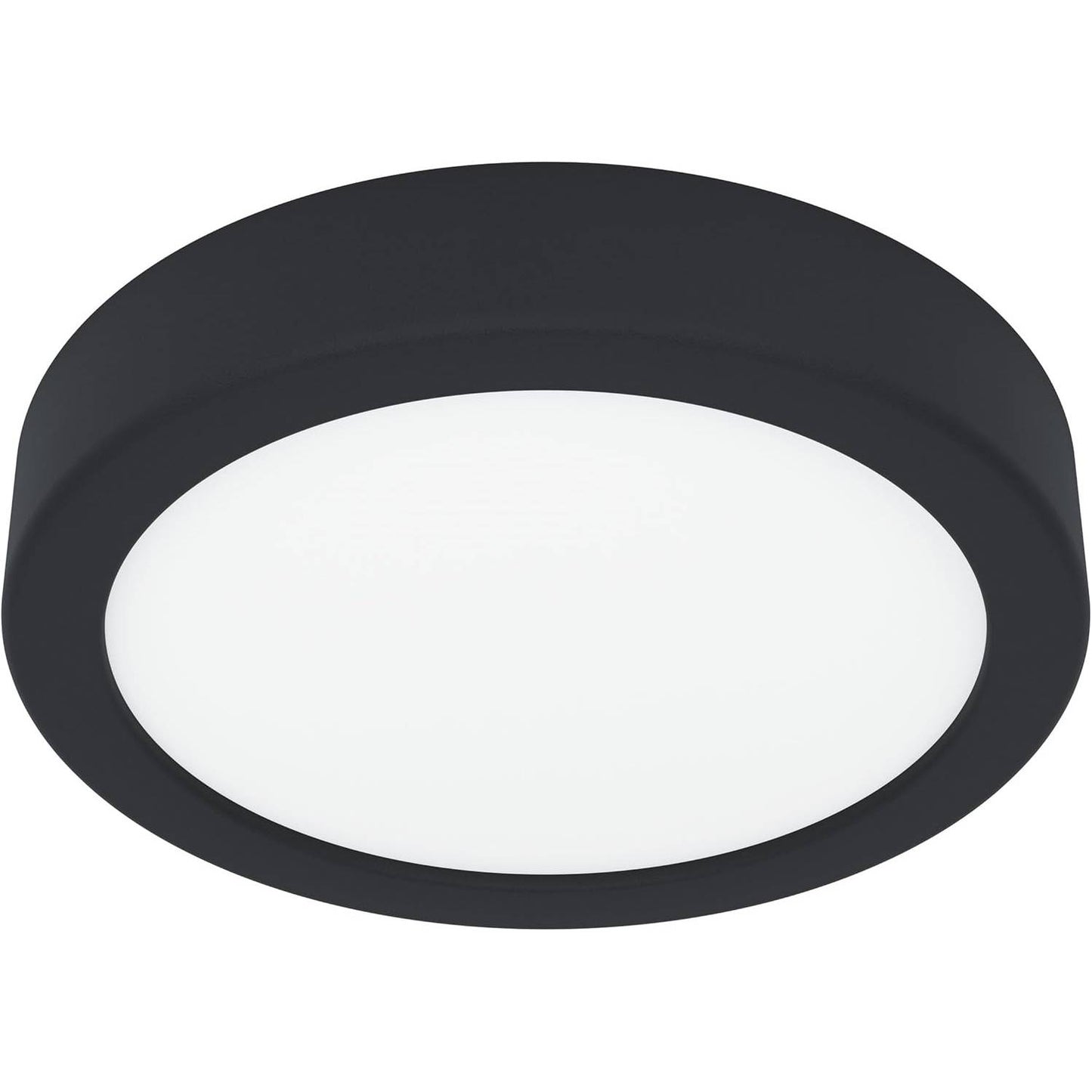 232446 - EGLO Fueva 6 Llambë tavani LED, llambë e rrumbullakët për banjo, plastike e zezë dhe e bardhë, ndriçim tavani e bardhë e ngrohtë-e bardhë e ftohtë, IP44, Ø 16.5 cm.