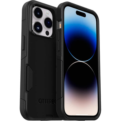 266628 - OTTERBOX Mbështjellëse Commuter për iPhone 14 Pro, Rezistent ndaj goditjeve, Rezistent ndaj rënieve, Mbrojtëse, Reziston 3 herë më shumë rënieve sesa standardi ushtarak, Antimikrobiale, e zezë, Dërgohet pa paketim