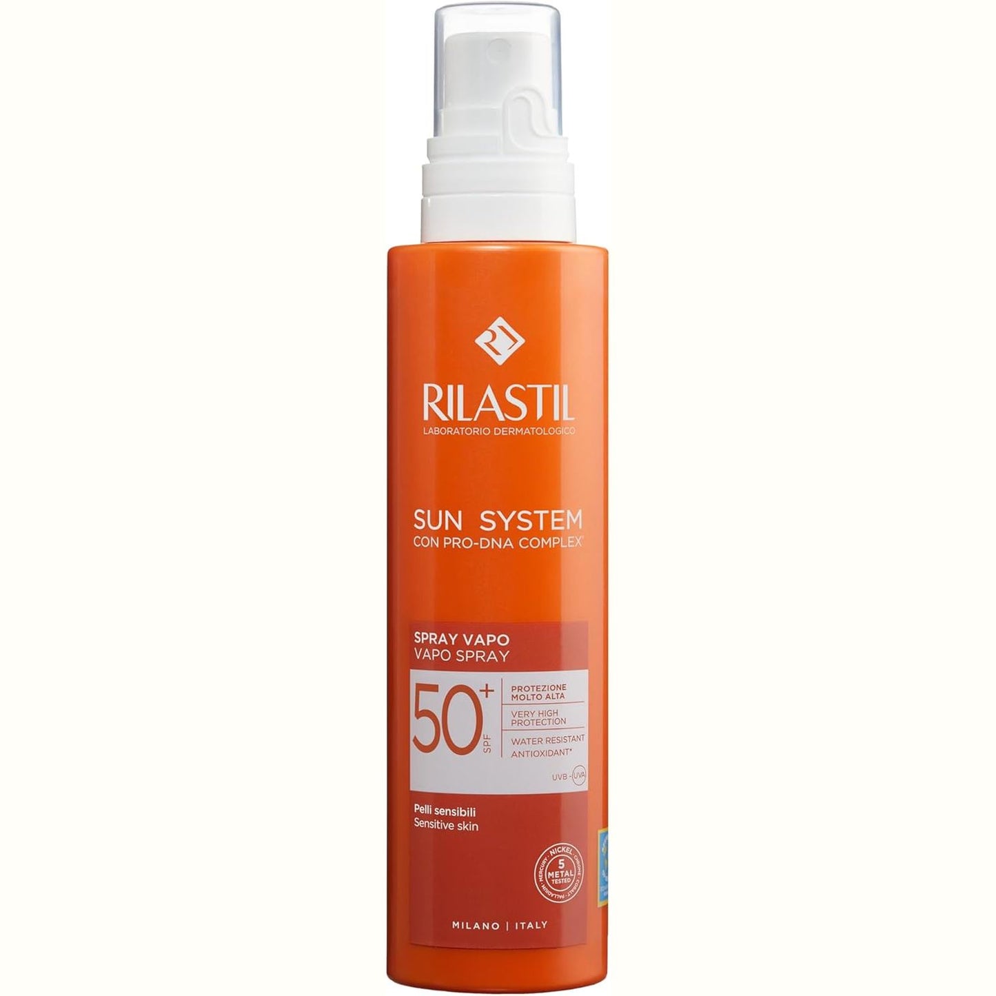 271988 - RILASTIL Sprej trupi Sun System, SPF50, ultra i lehtë, për të gjitha llojet e lëkurës, pako 200 ml