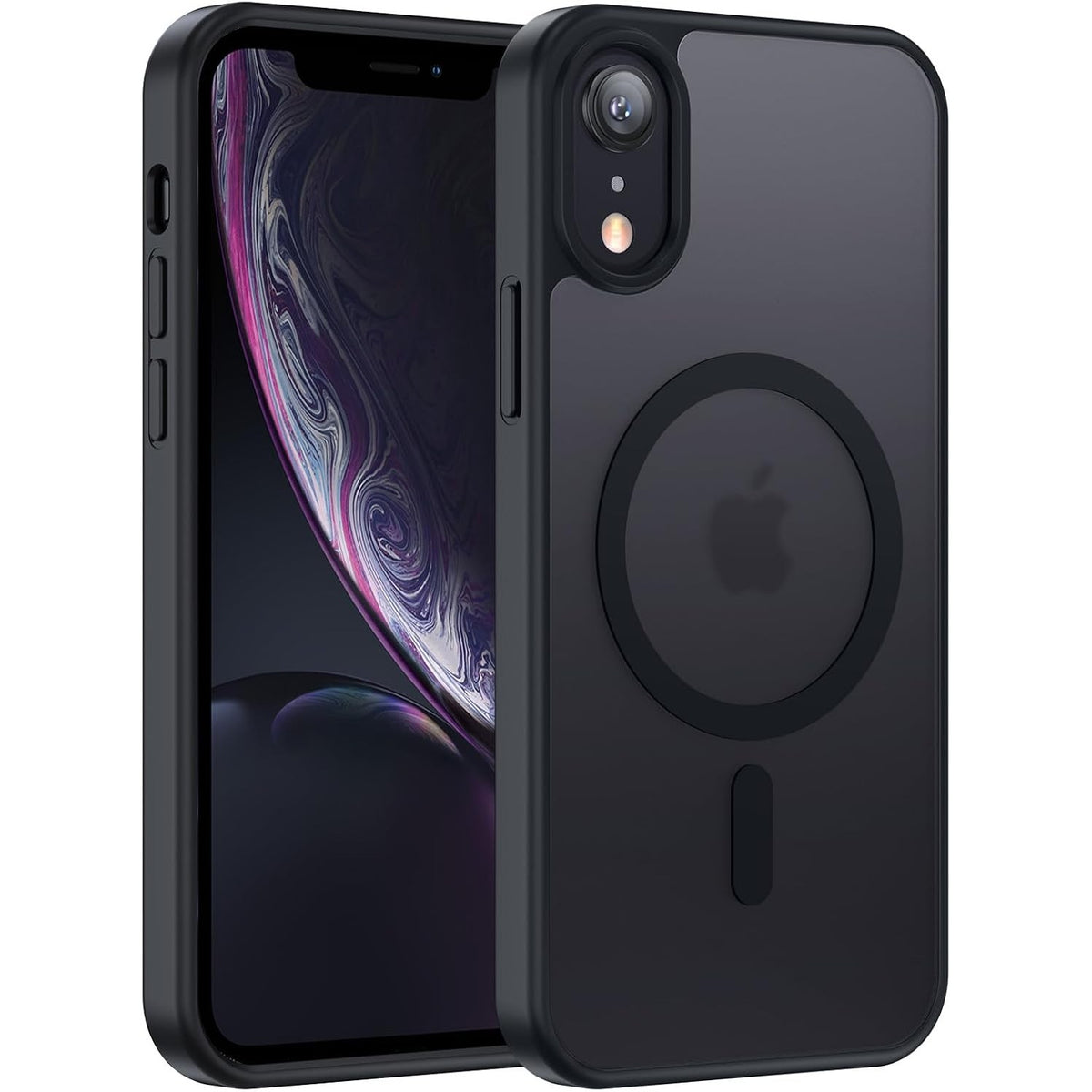 296457 - PNAKQIL Mbrojtëse për iPhone XR e pajtueshme me MagSafe, Mbrojtëse Magnetike TPU + PC, Mbrojtje Rezistente ndaj Gërvishtjeve dhe Goditjeve për iPhone XR 6.1", e Zezë