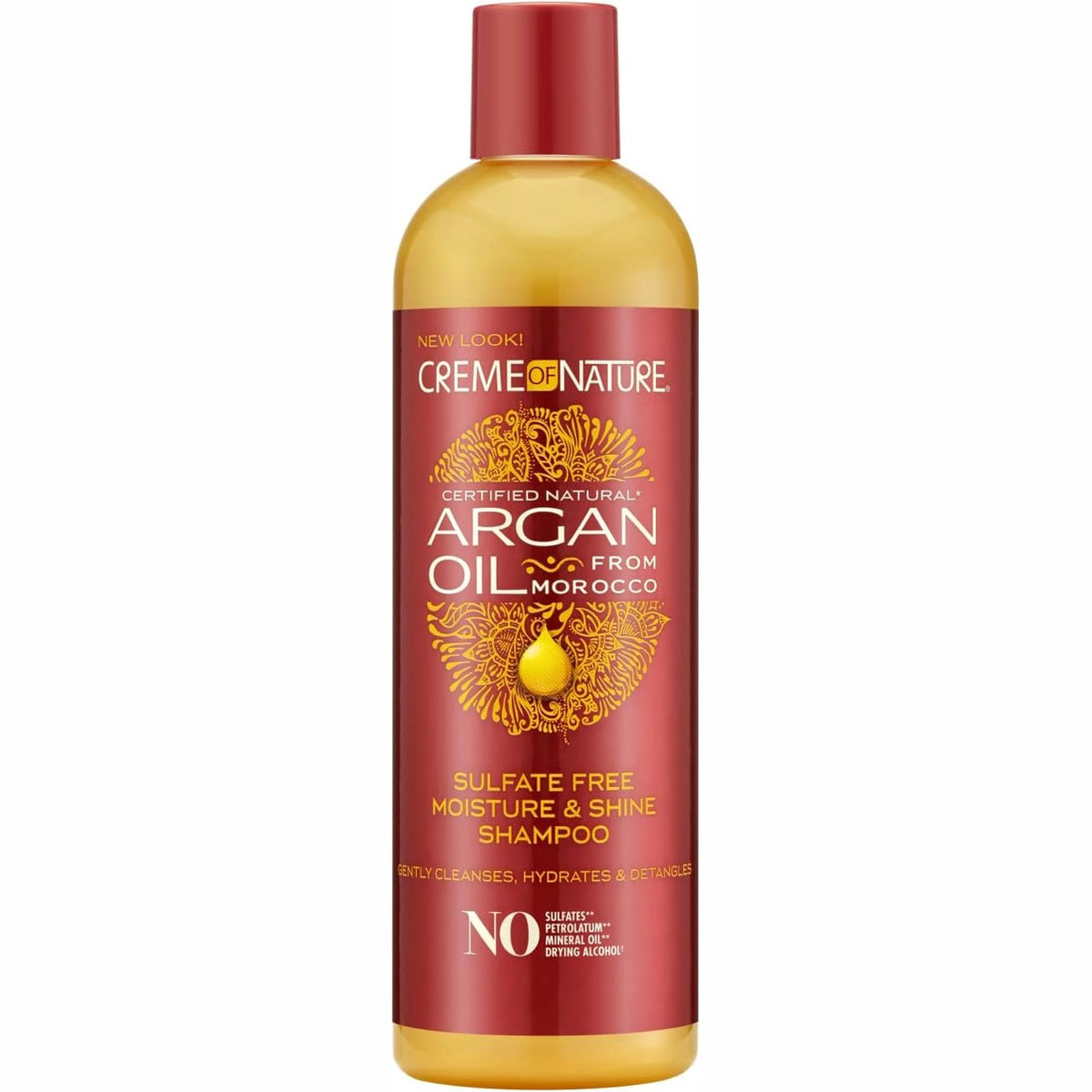 306886 - CREME OF NATURE Shampo hidratuese dhe shkëlqyese me vaj argani pa sulfate, 350 ml