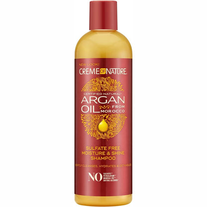 306886 - CREME OF NATURE Shampo hidratuese dhe shkëlqyese me vaj argani pa sulfate, 350 ml