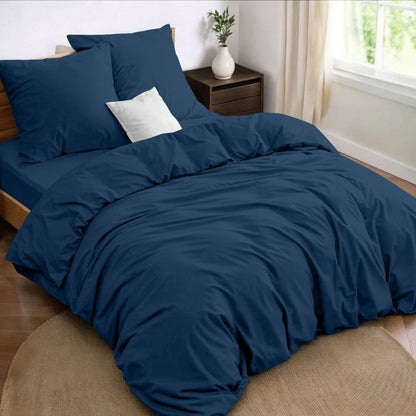 221843 - DREAMZIE Set çarçafësh me 4 copë 160 x 200 cm: Mbulesë jorgani 240 x 220 cm + Çarçaf i montuar 160 x 200 cm me 2 mbulesa jastëku 65 x 65 cm, Mikrofibër 100 fije - i çertifikuar Oeko-Tex