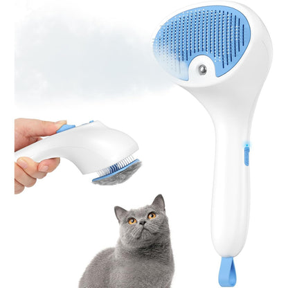 215488 - EUQVUNN Furçë me Avull për Mace me Buton Lëshimi, dizajn ultra i qetë, dorëzë ergonomike, e rikarikueshme për mace dhe qen