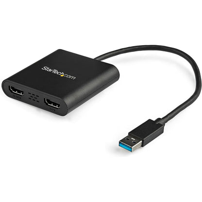 268128 - STARTECH USB-A 3.0 në HDMI të dyfishtë - Konvertues Ekrani USB me HDMI të dyfishtë, 4K 30Hz dhe 1080p 60Hz, Modalitet me shumë monitorë: Zgjero ose Pasqyro