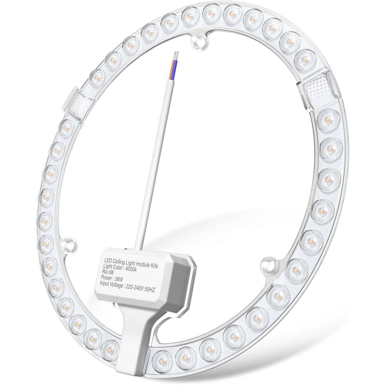 242245 - DORIGHT Moduli zëvendësues LED 36W i rrumbullakët, i bardhë neutral 4000K me magnet për burim drite neoni në tavan, i përshtatshëm për kornizën e tavanit prej hekuri 220V