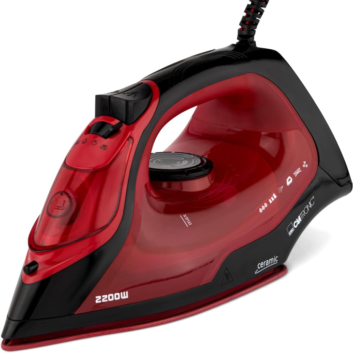 209615 - CLATRONIC Hekur me Avull DB 3752, Pllakë Qeramike, Fuqi 2200W, Depozitë Uji 250ml, me Ndalues Pikimi dhe Kundër Gurgurit