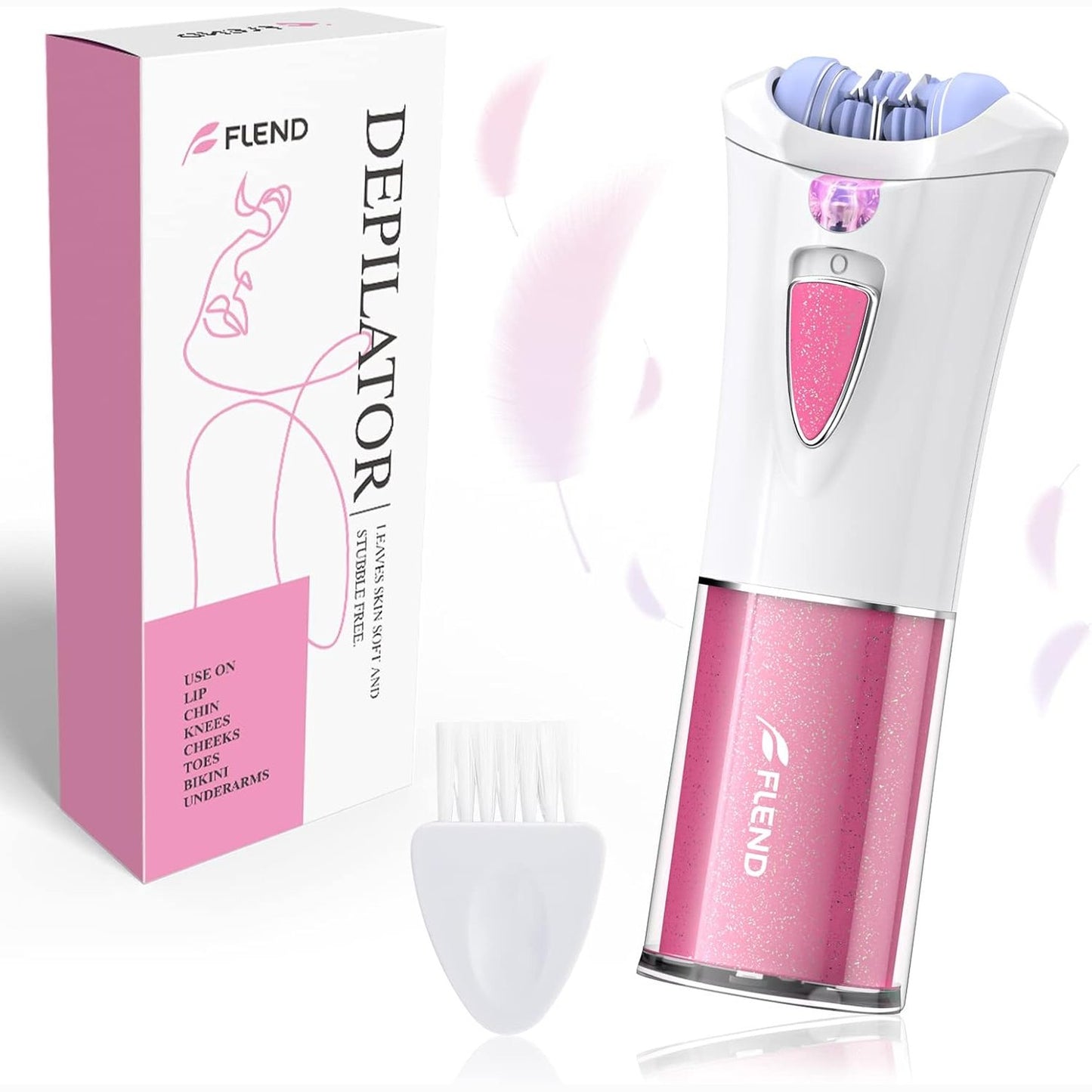 317363 - EPILATOR PËR GRA, Epilator pa Tel për Heqjen e Qimeve të Fytyrës dhe Trupit, Epilator Elektrik me Dritë LED, Prerës Bikini për Fytyrën, Trupin, Sqetullat, Vijën e Bikinis, Këmbët