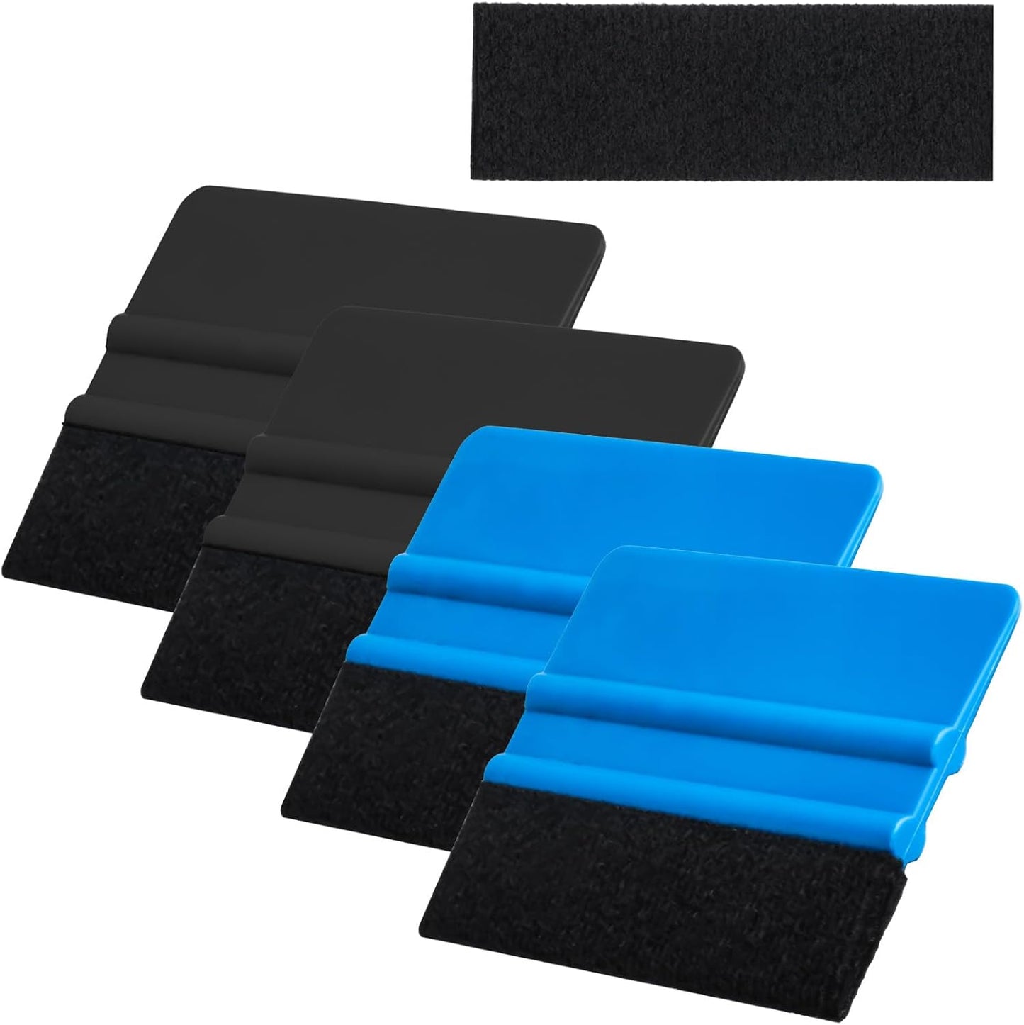 207207 - SETI I MJETEVE MBROJTËSE ME 4 PJESË PËR APLIKIM FOLIE METALIKE: Shpatull me Feltri, Kartoni dhe Filma Mbrojtës, Shkatulla prej Feltri për Mobilje dhe Makina, Fletë Ngjyrosëse