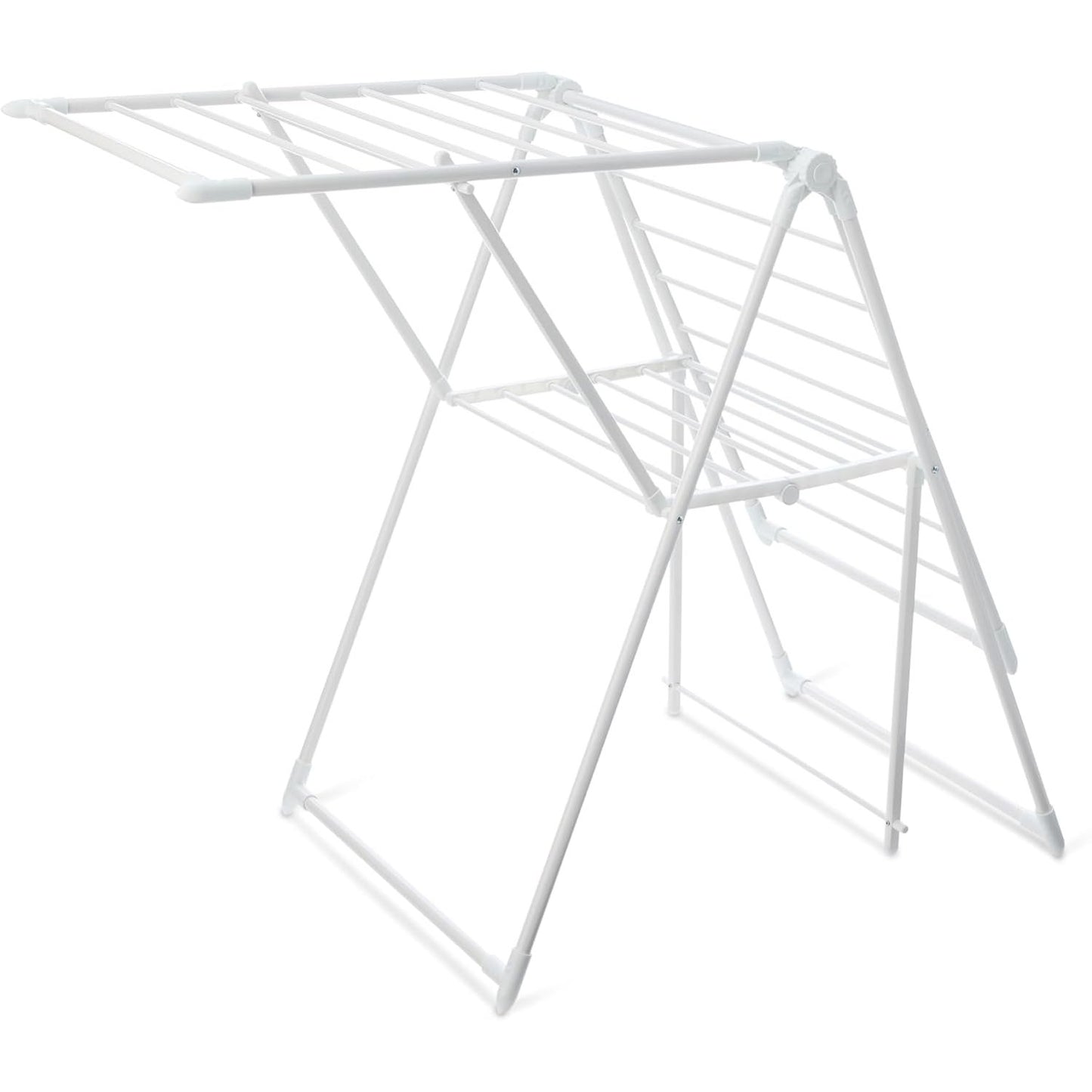 183291 - AMAZON BASICS Fshesë Rrobash Metalike, me 2 Krahë, e Palosshme, Madhësia 155 x 60 x 100 cm, Ngjyra e Bardhë