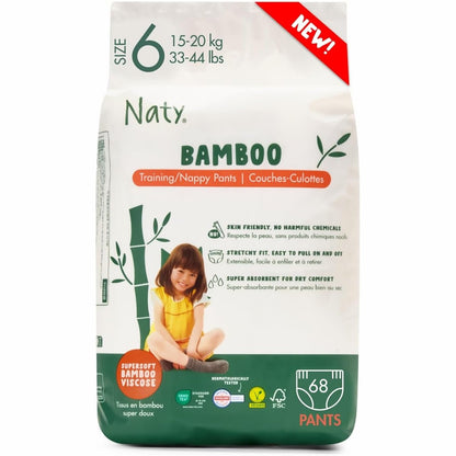 271234 - Naty Bamboo Pelena Bambuje Viskoze, Madhësia 6, 68 copë, të Testuara Dermatologjikisht.