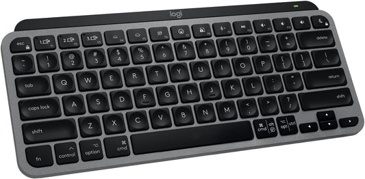 319451 - LOGITECH MX Keys Mini për Mac – tastierë minimaliste pa tel për MacBook Pro, Air, iMac, iPad, Bluetooth, taste me ndriçim nga prapa, USB-C, shkrim i qetë, QWERTZ gjerman - Gri