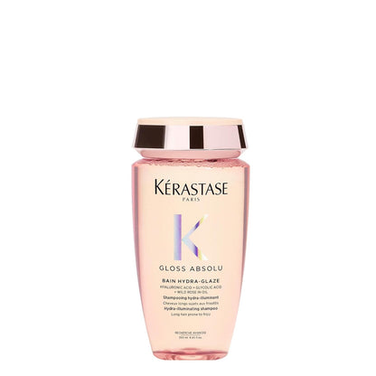 296999 - KERASTASE Gloss Absolu Shampo Hydra-Glaze, 250 ml, Acid Hialuronik, Acid Glikolik, për flokë të gjatë dhe të prirur ndaj kaçurrela