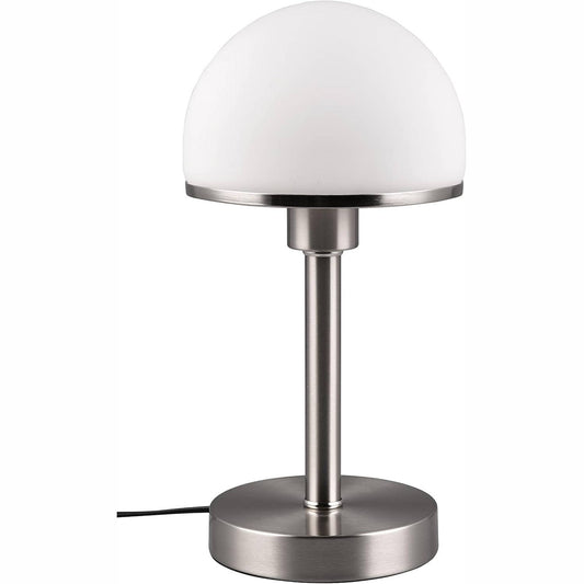 260346 - TRIO LIGHTING - Llambë tavoline Joost II 592300107, metal nikel mat, xham i bardhë opal, 1x E27, me prekje ndezje/fikje