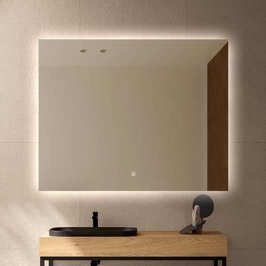 217097 - DILECI Pasqyrë Muri LED Infinity 80x100 cm – Ndriçim i Integruar LED, Buton me Prekje, Funksion Zhdukjeje, Montim Horizontal ose Vertikal