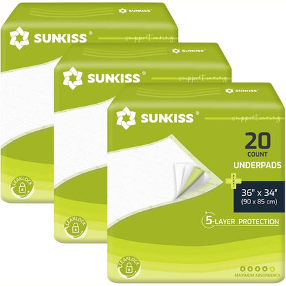 216096 - SUNKISS TRUSTPLUS Mbrojtëse shtrati 90cm x 85cm, super absorbuese, 60 njësi