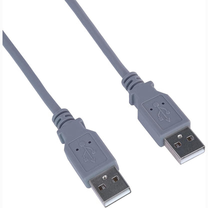 274729 - PremiumCord Kabllo USB 2.0 me shpejtësi të lartë M/M 1m, A Mashkull në A Mashkull, Kabllo Lidhëse USB për HDD etj., Me Mbrojtje të Dyfishtë, AWG28, Gri, Gjatësi 1m