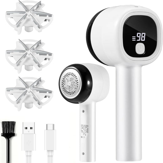210186 - BLENDURA Heqës Pushi Elektrik i Rikarikueshëm, Ekran Dixhital LED, 3 Shpejtësi të Rregullueshme, Tehe me 6 Maja, Kabllo Karikimi USB