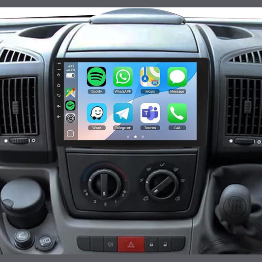 298981 - ACAVICA Radio Makine Android 15 për FIAT Ducato, Citroen, Jumper Relay, Peugeot Boxer, 4+64GB, Ekran 9 inç me Prekje, CarPlay Wireless, Android Auto, Bluetooth 5.4, WiFi 6, DSP Navigim