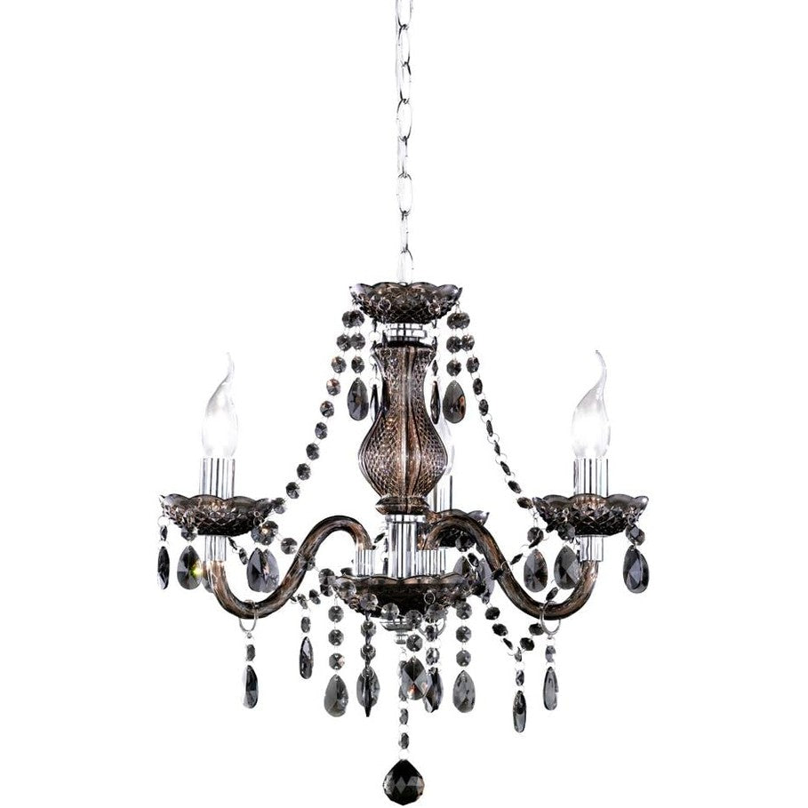 183202 - REALITY LEUCHTEN R11073002 Llambadar Akrilik me 3 Llamba E14 x 46W (Nuk Përfshihen), Ngjyra e Zezë, 46 cm