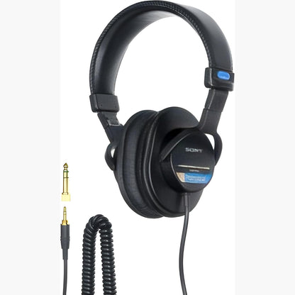 276152 - Sony Kufje MDR-7506, me pjesën e pasme të mbyllur, me tela, frekuenca 10 Hz-20 kHz, 63 ohm, të lehta, dizajn i palosshëm (227 g), ideale për regjistrim dhe miksim në studio, përfshin çantë mbajtëse, ngjyra: të zeza
