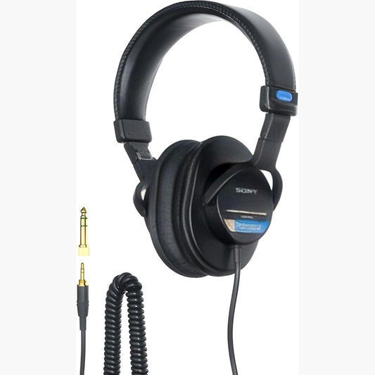 276152 - Sony Kufje MDR-7506, me pjesën e pasme të mbyllur, me tela, frekuenca 10 Hz-20 kHz, 63 ohm, të lehta, dizajn i palosshëm (227 g), ideale për regjistrim dhe miksim në studio, përfshin çantë mbajtëse, ngjyra: të zeza