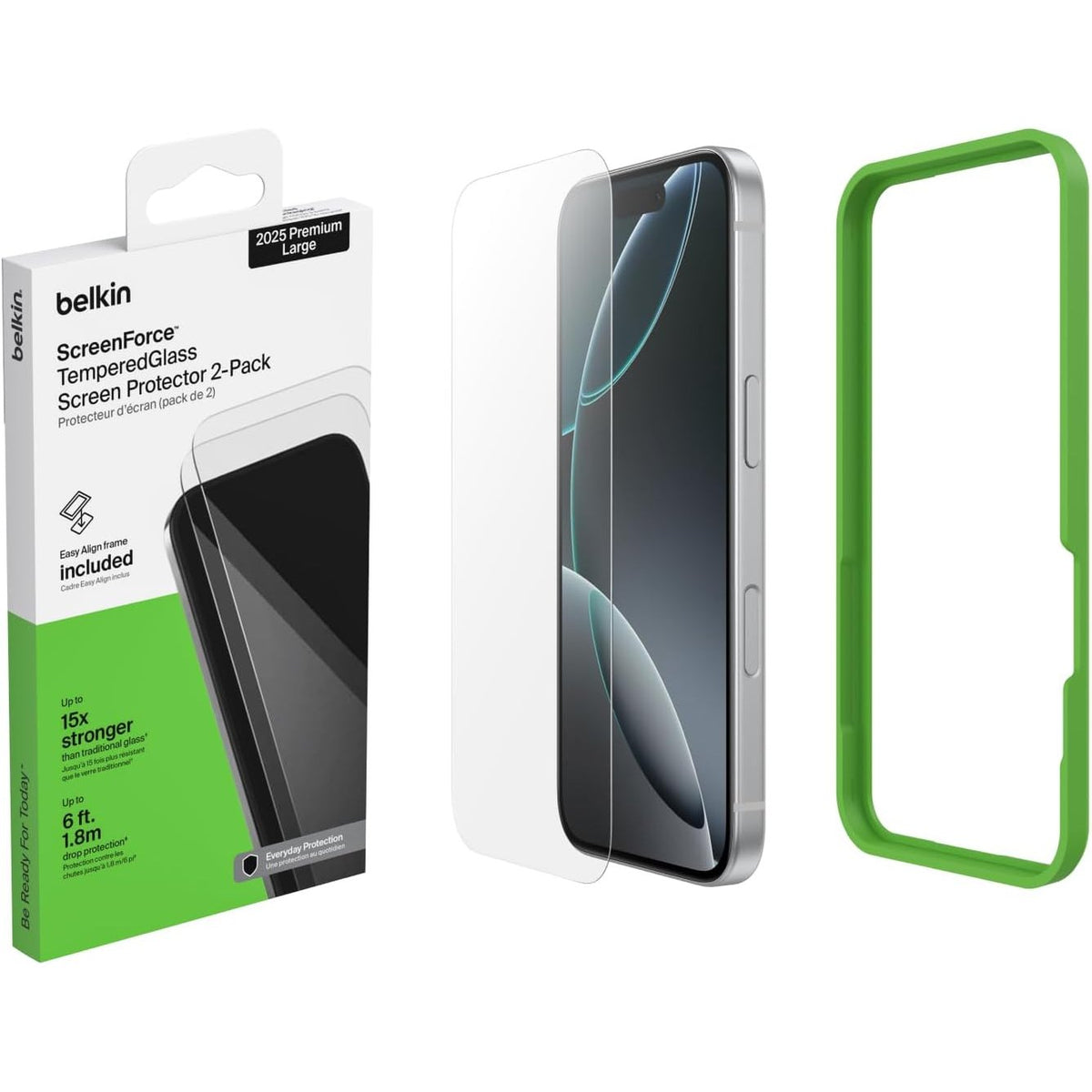 309043 - BELKIN Mbrojtës ekrani ScreenForce prej qelqi të temperuar për iPhone 17 Pro Max,