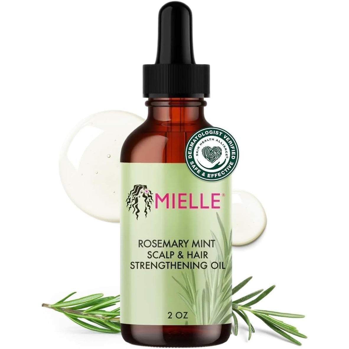 302440 - MIELLE ORGANICS Vaj Rozmarinë dhe Mente për Forcimin e Skalpit dhe Flokëve – 59 ml